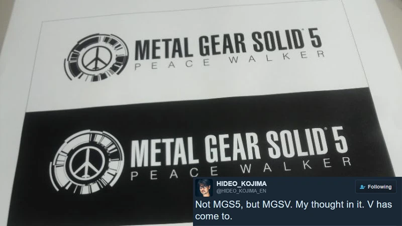 Title logo for 'Metal Gear Solid 5: Peace Walker'